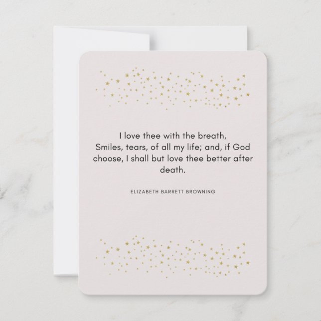 Poema de amor de San Valentín, Elizabeth Barrett B (Anverso)