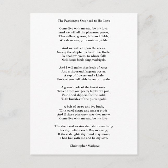 Poema de arte y amor de postales 9 (Anverso)