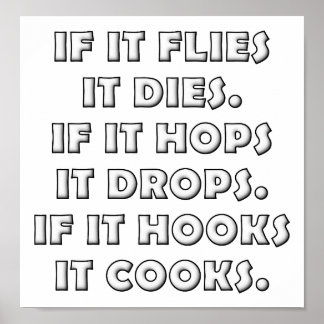 Poema de Caza Póster Divertido de Caza