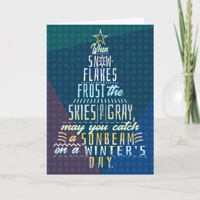 Poema de copas de nieve del árbol de navidad de va (Anverso)