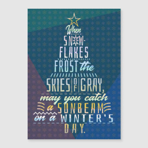 Poema de copas de nieve del árbol de navidad de va
