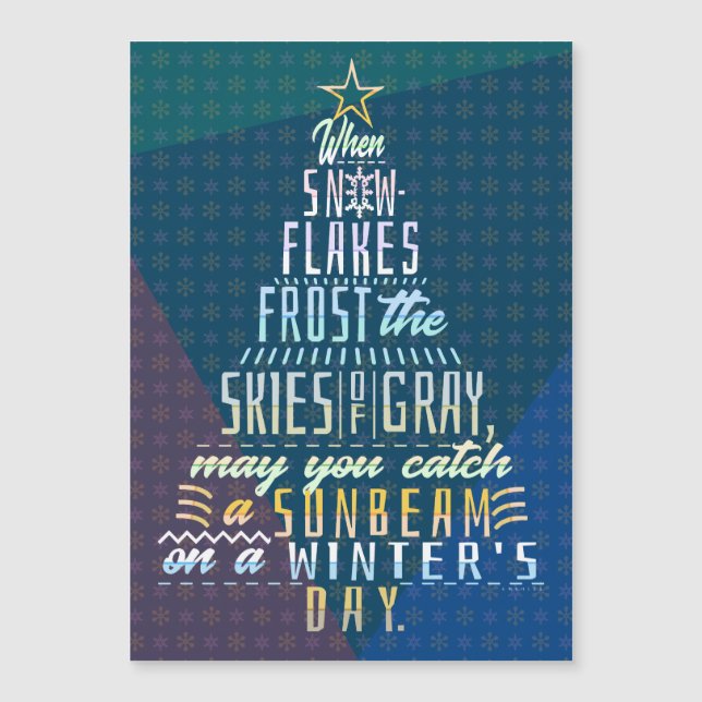 Poema de copas de nieve del árbol de navidad de va (Anverso)