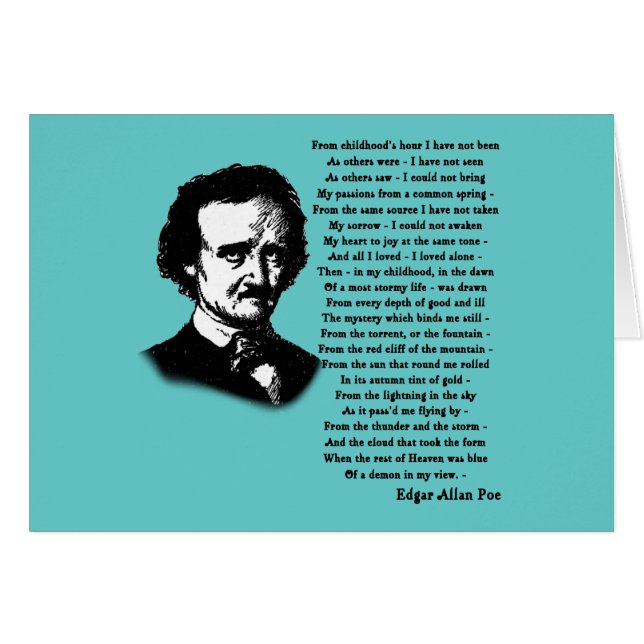 Poema de Edgar Allan Poe SOLO (Anverso (Horizontal))