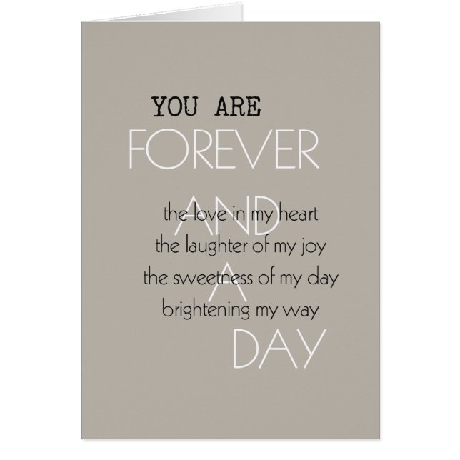 Poema de Forever y A Day (Frente)