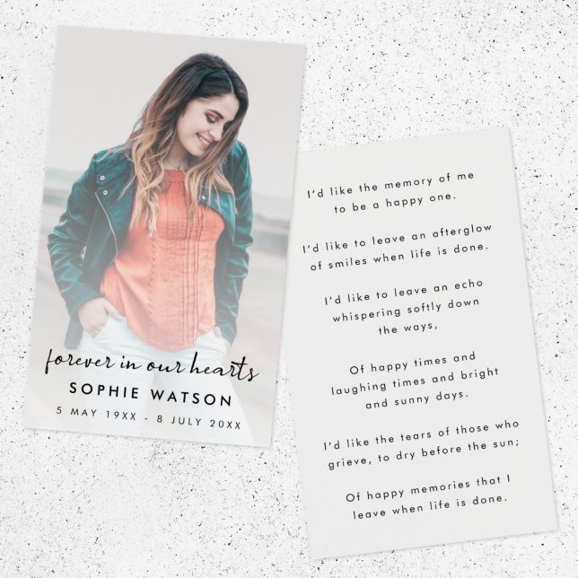 Poema de fotografía funeral moderno en memoria o t (Subido por el creador)