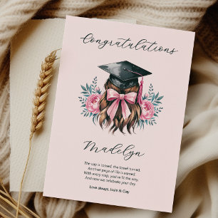 Poema de graduación de felicitación Gorra de gradu