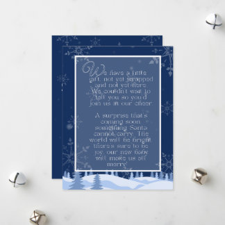 Poema de Invitación de embarazo | Tarjeta de Navid