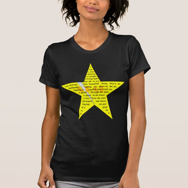Poema de la estrella del oro en el camisetas (Anverso)