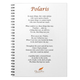 Poema de la estrella polar en el cuaderno