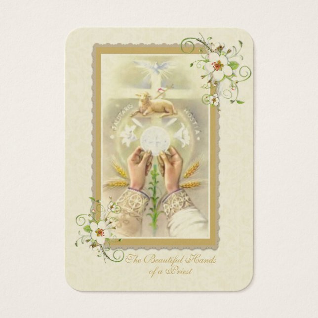 Poema de la Ordenación de Manos de Sacerdote Catól (Frente)