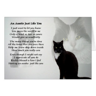 Poema de la tía - Diseño de gato