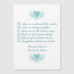 Poema de las hermanas de época de Rosetti en tinta