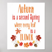 Poema de otoño // Poster de la decoración estacion
