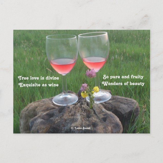Poema De Postal Wine De Ladee Basset (Anverso)