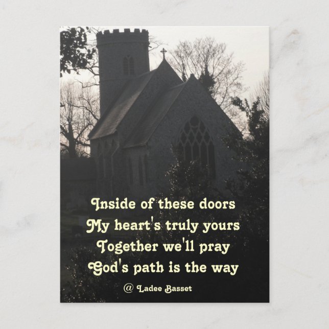 Poema de postales para rezar por Ladee Basset (Anverso)