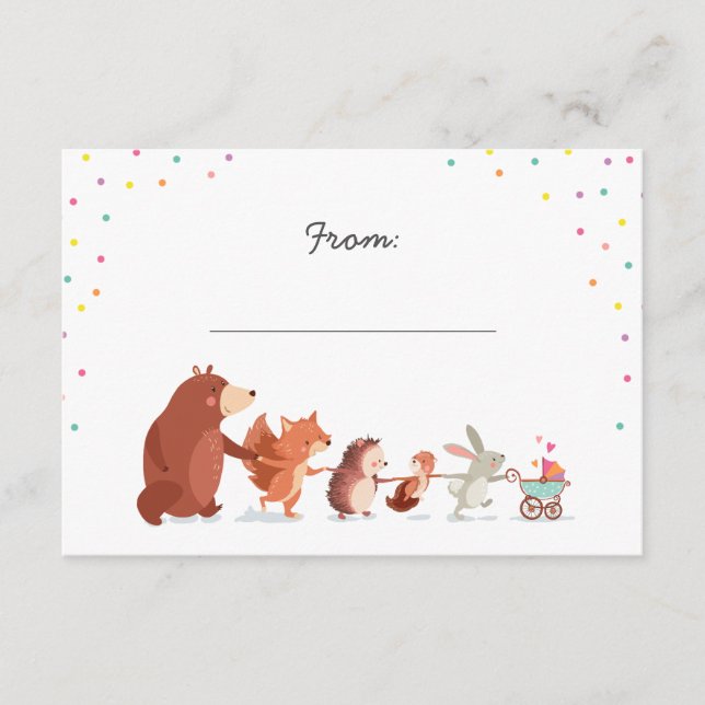 Poema de regalo tarjeta de inserción de Baby Showe (Anverso)