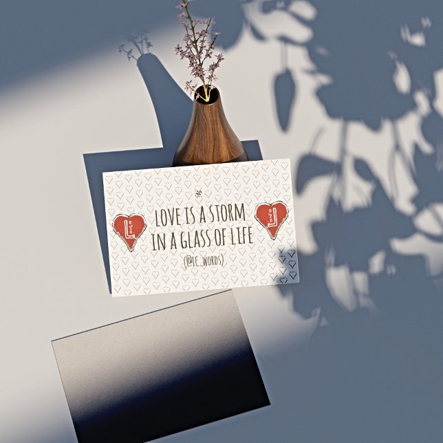 poema de tormenta de amor pegatina rectangular (Subido por el creador)