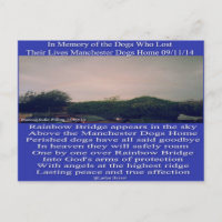 Poema del arco iris de Manchester postales