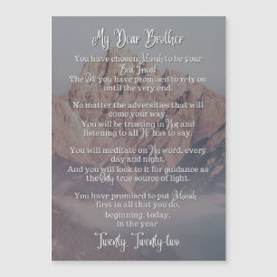Poema del bautismo Tarjeta magnética JW Sier