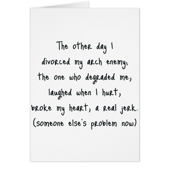 Poema del divorcio (Frente)