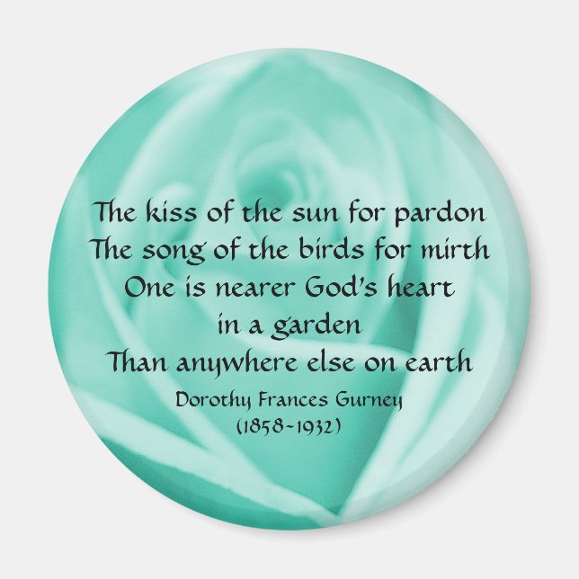 Poema del Jardín de Dios - imán (Frente)