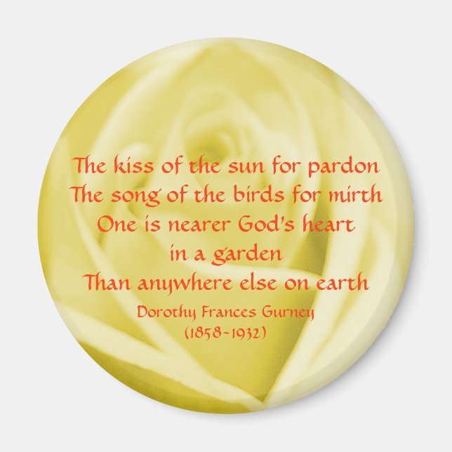 Poema del Jardín de Dios - imán (Frente)