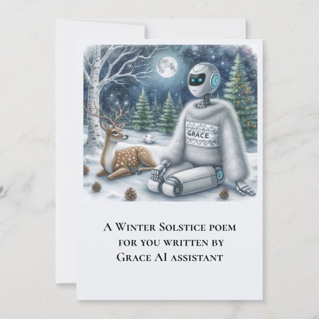 Poema del Solsticio de Invierno por Robot de IA Gr (Anverso)