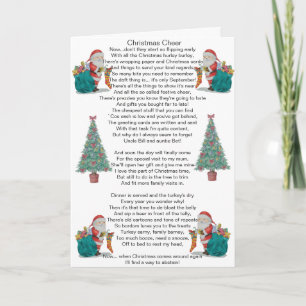 poema divertido santa del navidad y arte del árbol