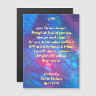 Poema "Esperanza" - Tarjeta magnética