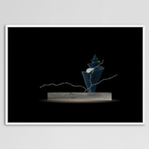 Poema marino costero arte mural metalizado abstrac