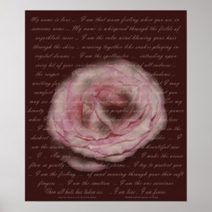 Poema "Mi nombre es amor" Impresión floral