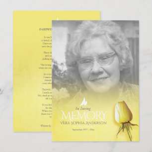 Poema para recordar la rosa amarilla del funeral