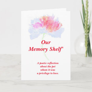 Poema: Recuerdos Especiales De Un Mascota, Tarjeta