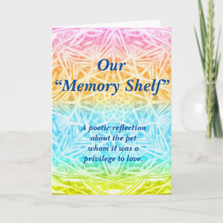 Poema: Recuerdos especiales de un Mascota, tarjeta