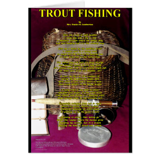 Poema Rod de la trucha, carrete y cesta