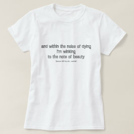 Poema sobre la muerte y la belleza de la camiseta