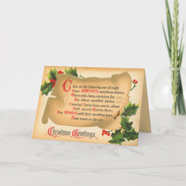 Poema vintage de Navidad (Anverso)