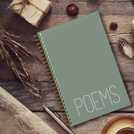 "Poemas" Minimalista Diario de Poesía Verde