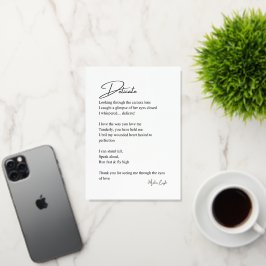 Poesía de amor Delicada