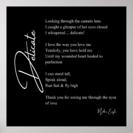 Poesía de amor Delicada Poesía Pared Decoración Po