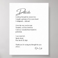 Poesía de amor Delicada Poesía Pared Decoración Po