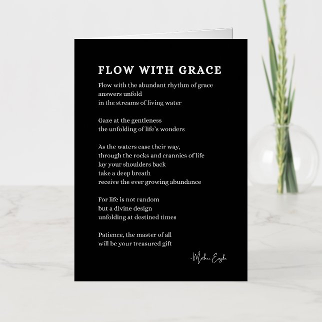 poesía de fe Fluye con gracia  (Anverso)