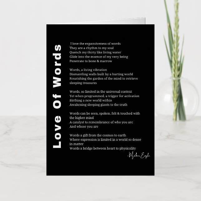Poesía de Love Of Words (Anverso)