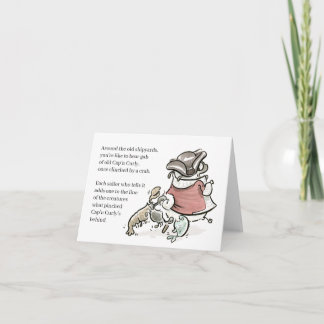 Poesía de Pug: tarjeta Cap'n Curly