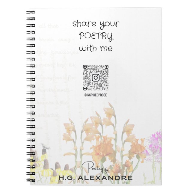 “Poesía Pintada Suavemente” – Cuaderno (Frente)