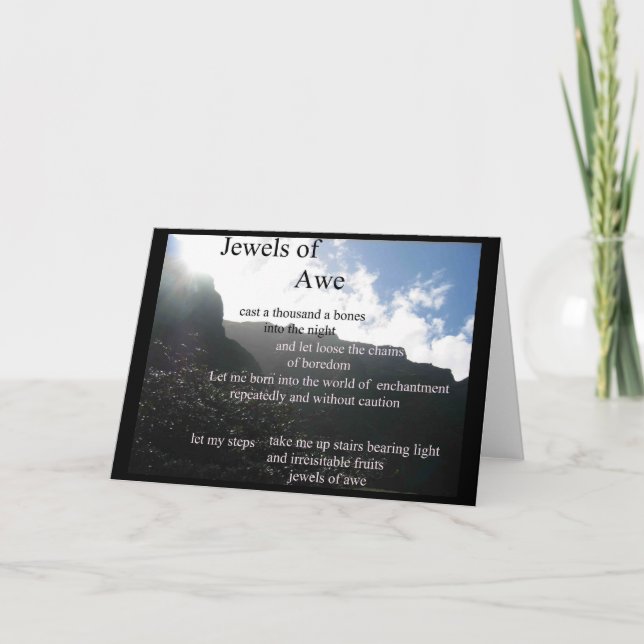 poesía - Tarjeta de joyas de Awe (Anverso)