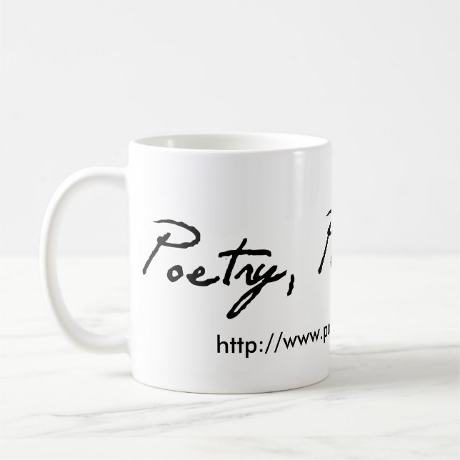 Poesía, taza de café pura de la poesía (Izquierda)