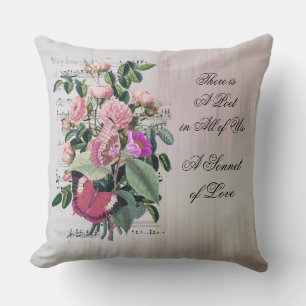 Poeta con todas las acuarelas: almohada floral