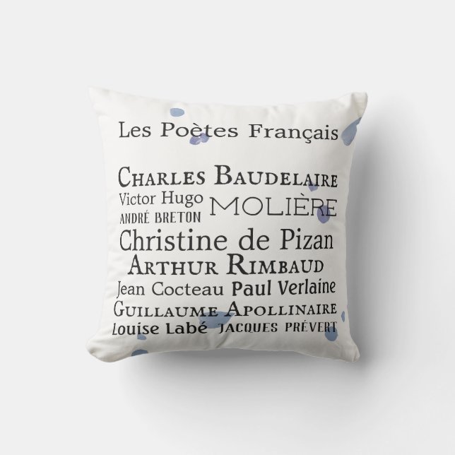 Poetas franceses almohada exterior (Anverso)