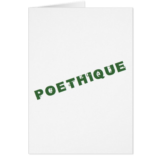 poéthique verde (Frente)